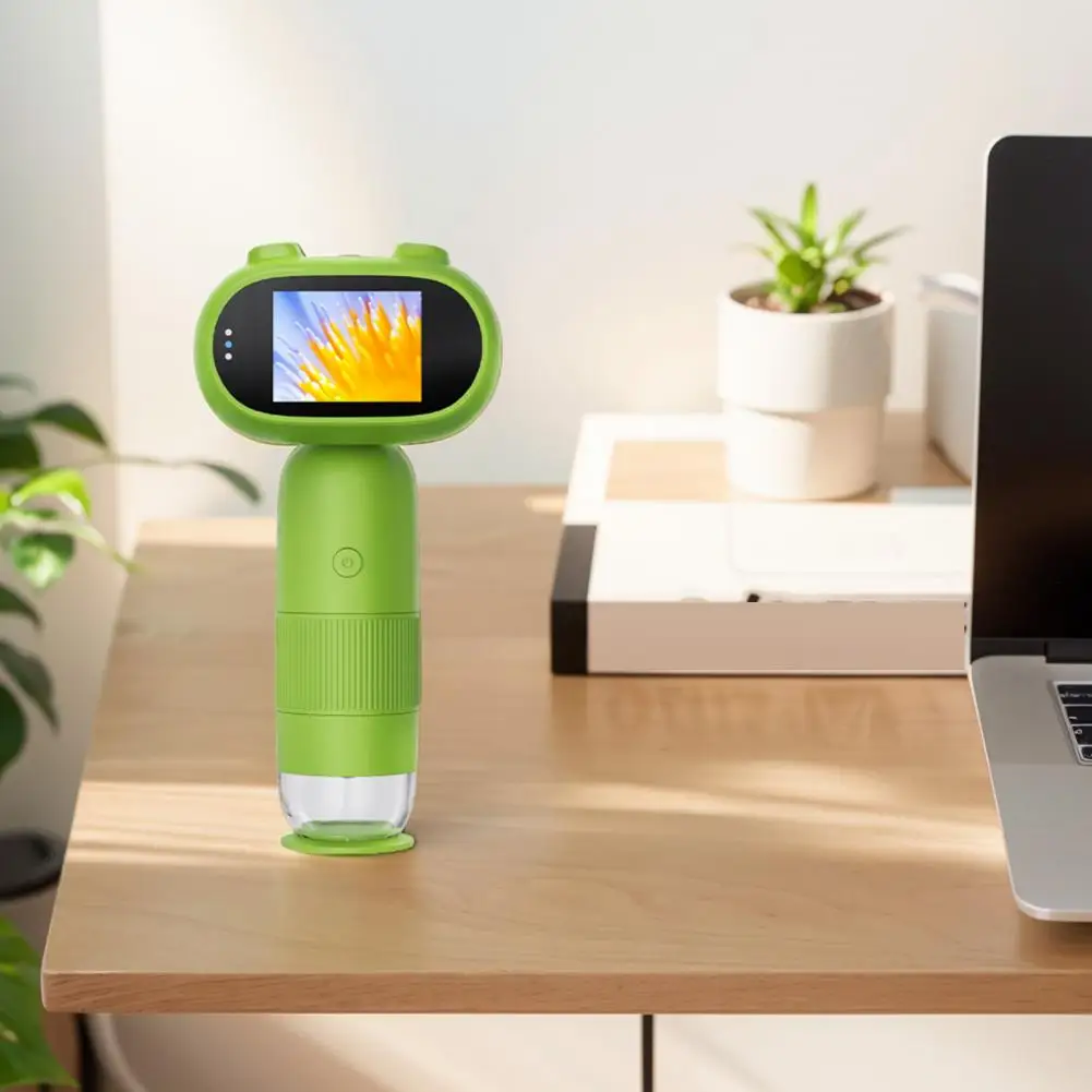 Kit de microscópio educacional para crianças, microscópio digital portátil com display ips de 2,0 polegadas, 200 megapixels, digital para biológico