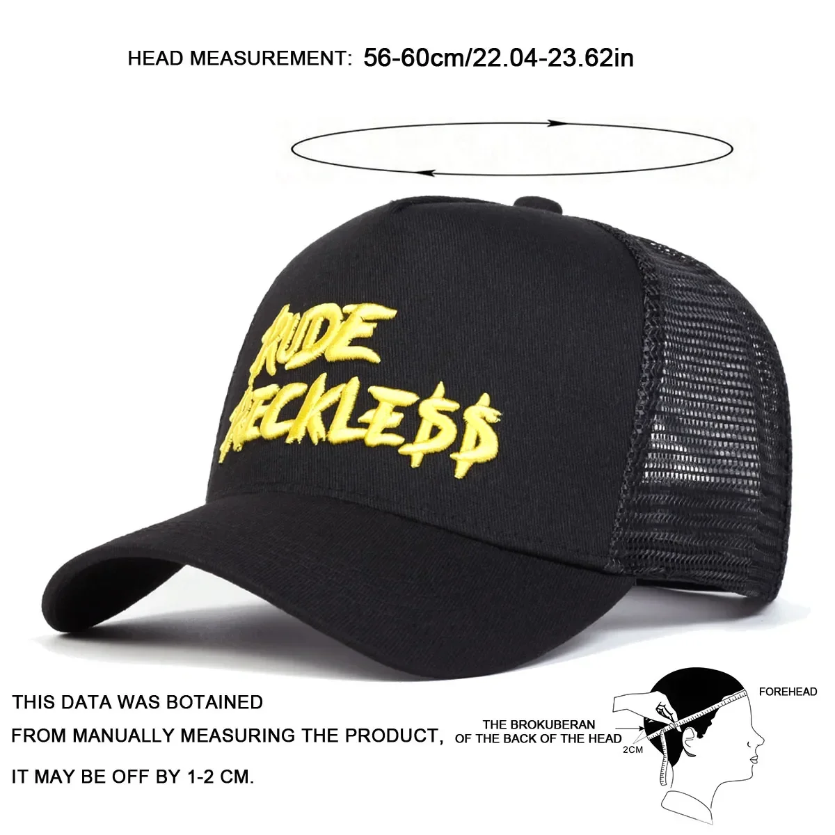 Бейсбольные сетчатые кепки унисекс с вышивкой букв RUDE RECKLE, весенне-летние уличные регулируемые повседневные шапки, солнцезащитная шляпа, спортивная кепка