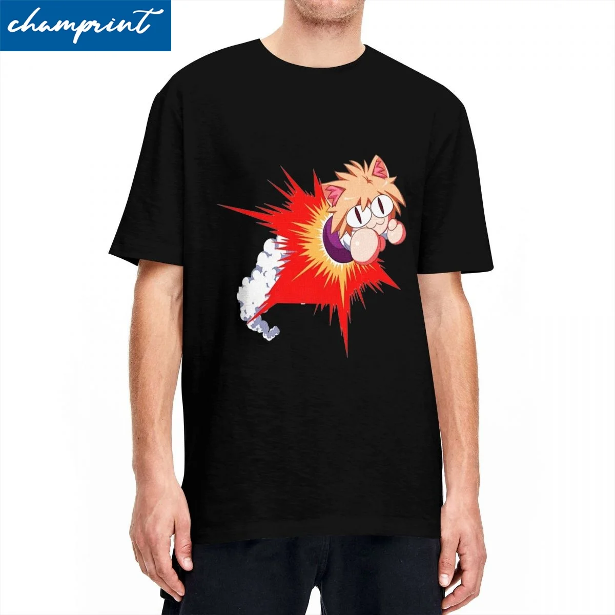 Funny Neco Arc Rocket Tshirts Men Cotton Short Sleeve Crewneck Tops