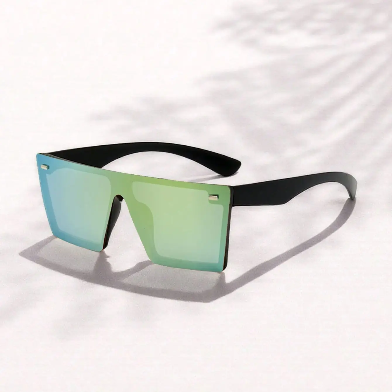 Fashion Oversized Frame Square Women\'s Sunglasses Casual Street retro Style Decorative Glasses