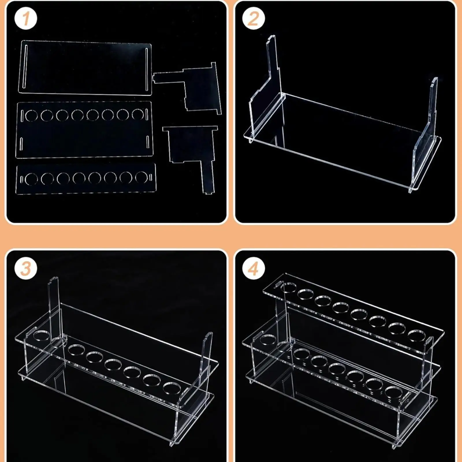 Wine Bottle Stopper Display Rack Display Riser Decorative Clear Collections Storage Rack for Restaurant Boutique Exhibition