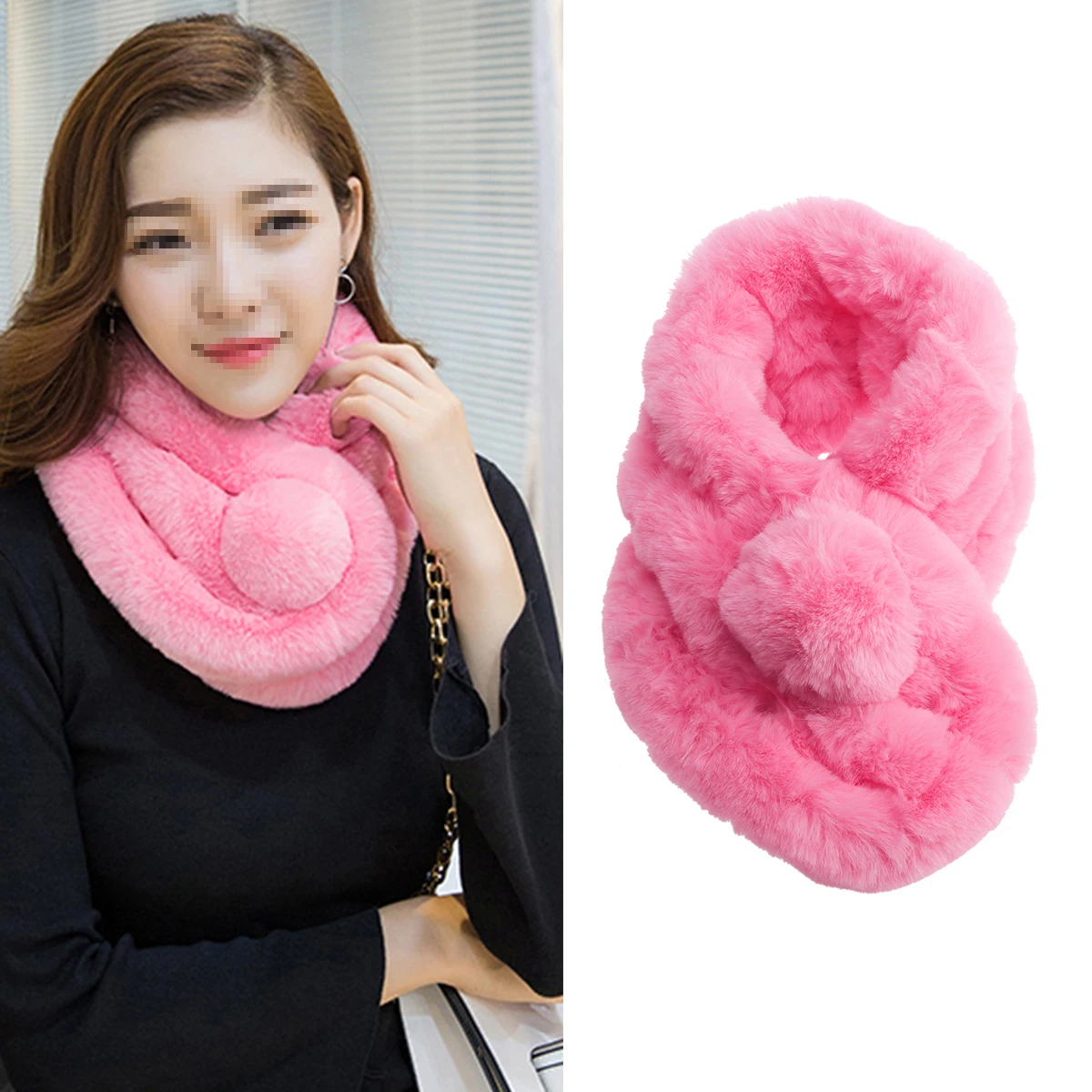 

Faux Scarf Women Girls Winter Neck Shawl Soft Warm Lightweight Travel Party Long Lasting Durable Use Scarf Stylish