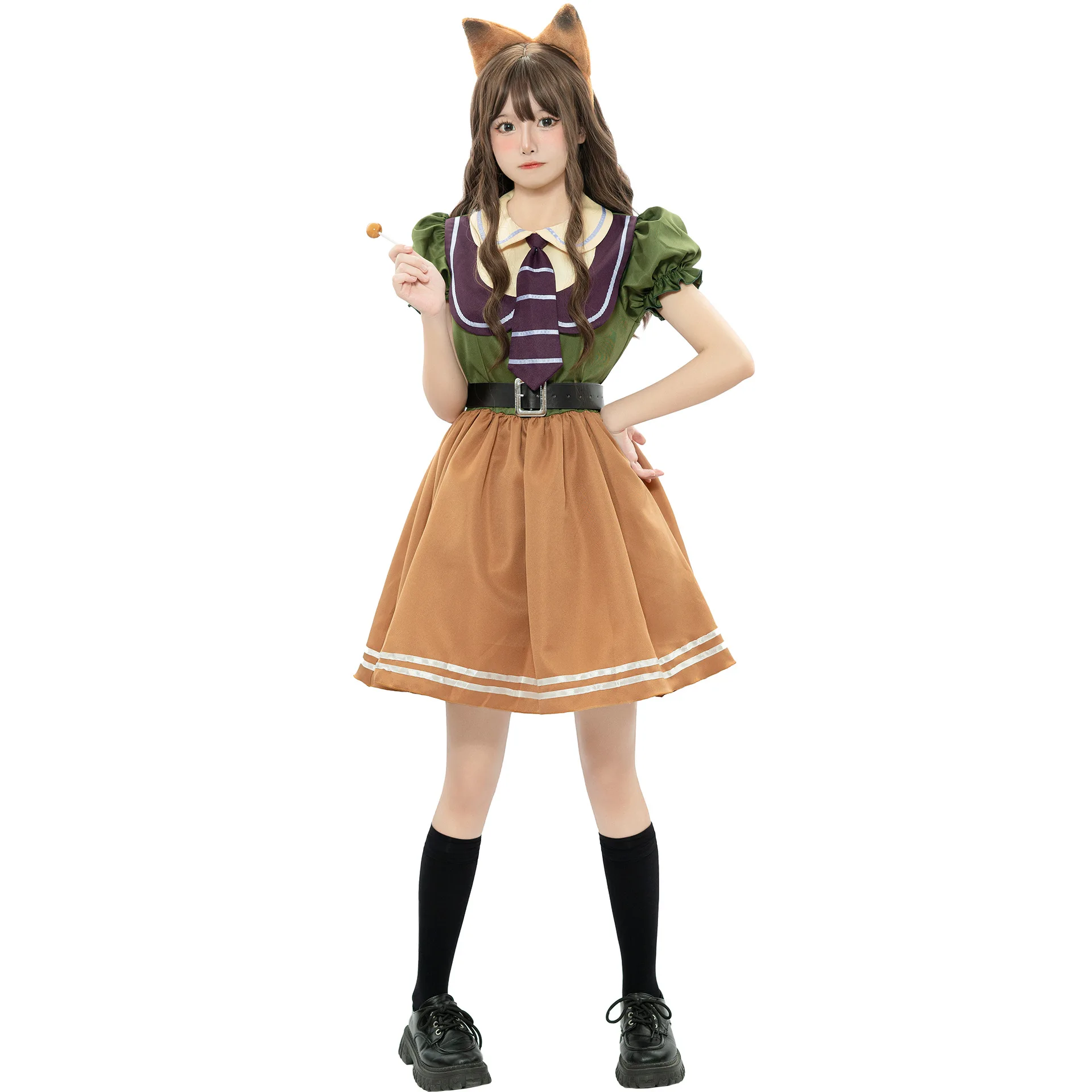 

S-L Crazy Animal City Nick Fox Skirt COS Animal Costume Game Uniform Role Play Japanese Anime Costume