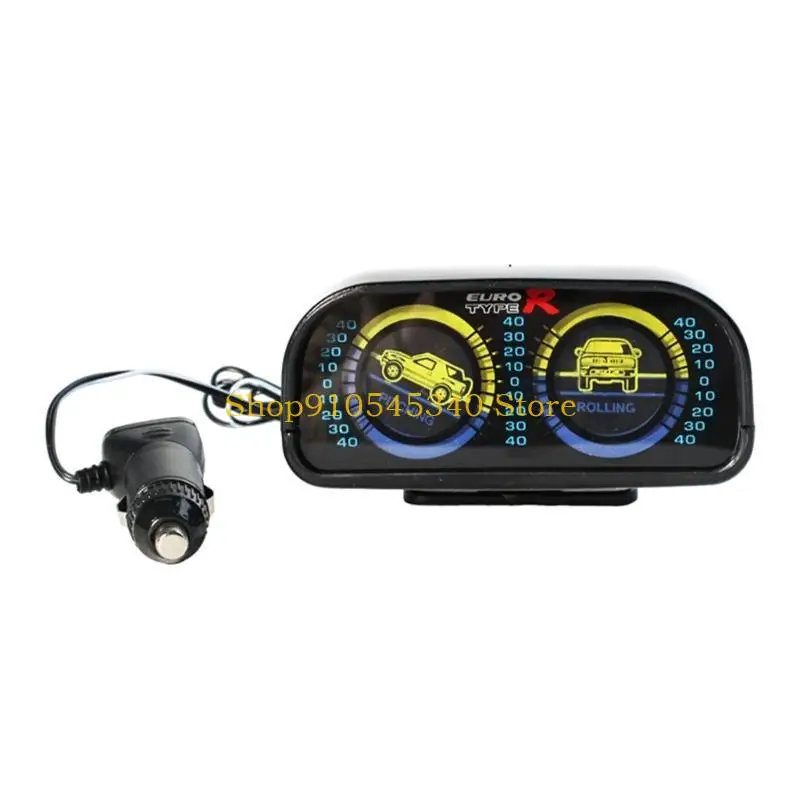 U2JA Adjustable Base Car Digital Display Level Tilt Gauge Slope Meter with LED Light HUD Inclinometer Car SUV Slope Meter view 3