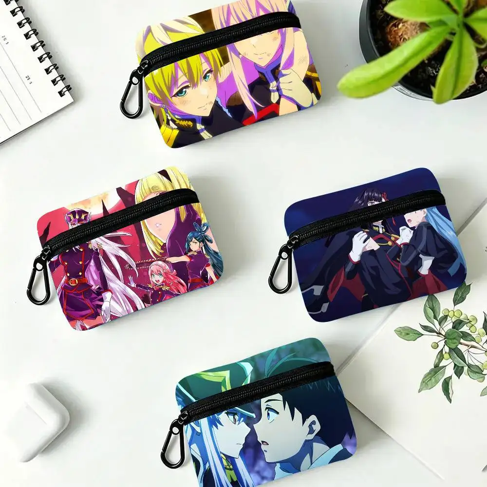 Anime C-Chained Soldier Oxford Fabric Wallet With Zipper Hanging Multifunctional Bag For Credit Cards Keys Coins