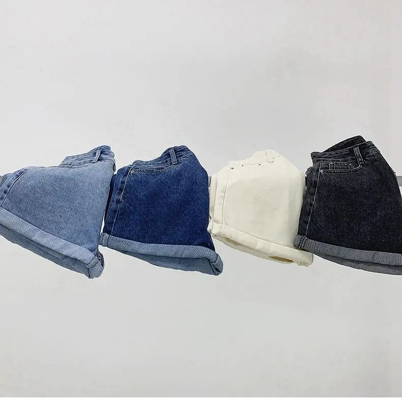 Shorts Women Denim Vintage Summer Basic Simple All-match Hot Sale High Waist Leisure Ladies Streetwear Chic Classic
