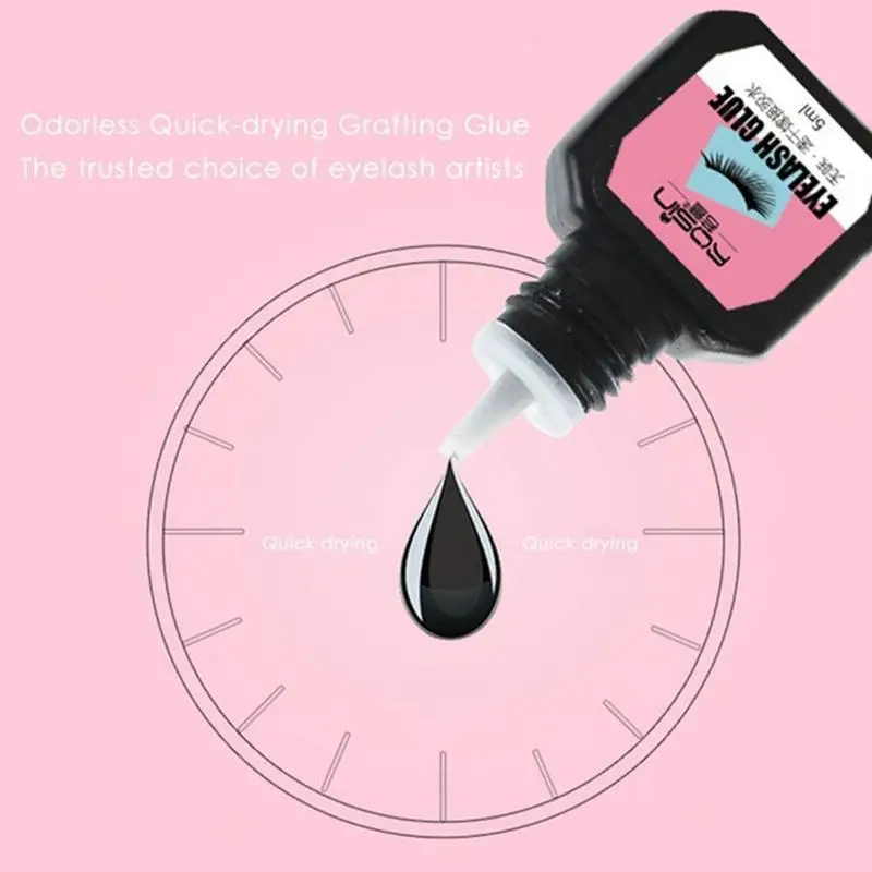 5ml Grafted Eyelashes Extension Glue Quickily Drying Waterproof Tasteless Long Lasting Firm No-irritant Black Makeup Tools