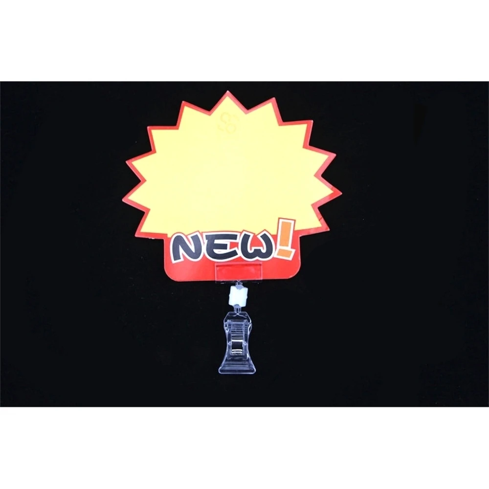 Clear Pop Plastic Sign Card Display Memo Label Holder Promotion Advertising Clips Clamp Merchanse Name Tag Snap Price Talker