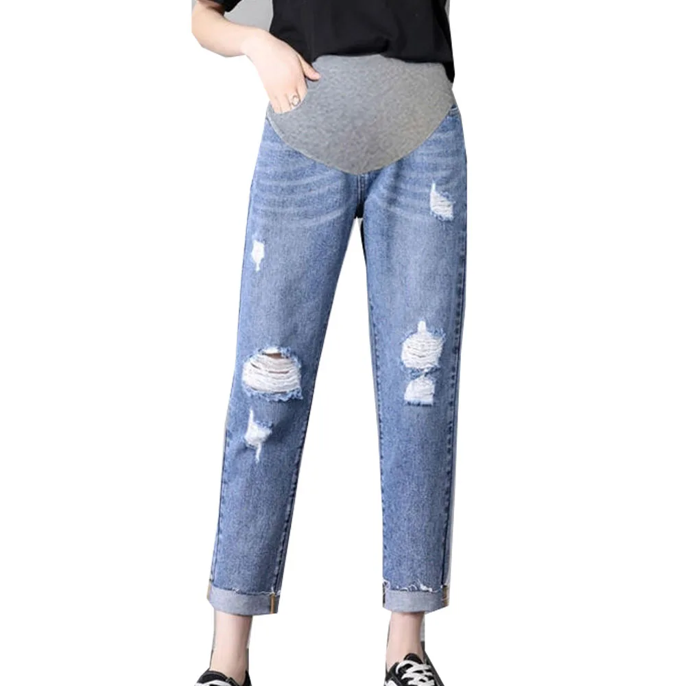 

Summer Jeans For Pregnant Women Loose Wide Leg Jeans Maternity Pants Maternity Long Trousers Jeans