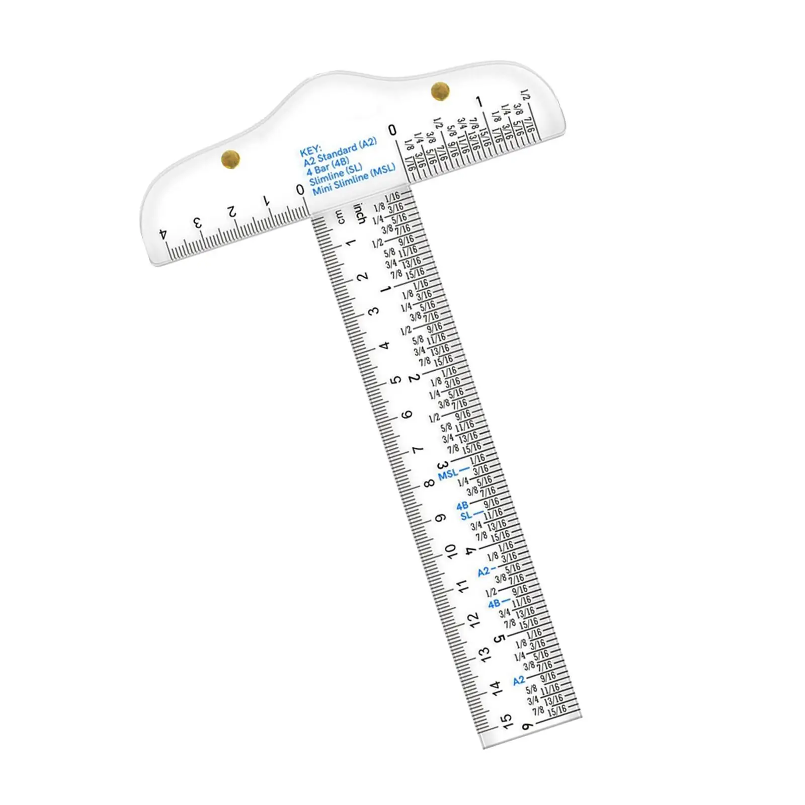 Clear Acrylic T Square Ruler 6 Inch Drafting Tool with Transparent Body for Architecture Layout Work and Portable Stationery Use