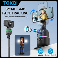 TOKQI-P03 Phone Holder Gimbal AI Smart 360° Rotation Face Tracking Desktop Gimbal for Smartphone & Action Camera Vlog Stabilizer