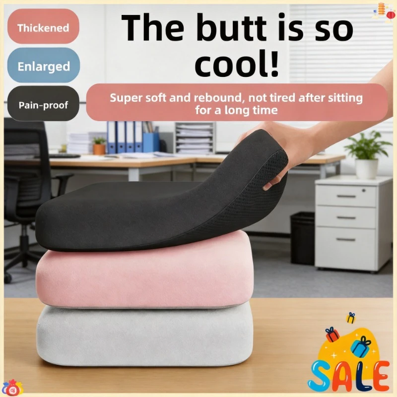 2026 Best Seller Ultra-Soft 4cm Foam Cushion Office Chair Car Seat Pad Supports Lumbar, Eases Pain During Extended Sitting