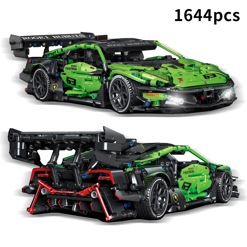 1644PCS Technical Super Speed Lamborghinis Sport Car Building Blocks Famous Race Vehicle Model Assemble Bricks Toys For Children