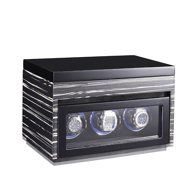 Embers Automatic Watch Winder 3 Slots Wooden Storage Box 4 6 8 12 16 Watches LCD Touch Screen Mechanical Watches Shaker