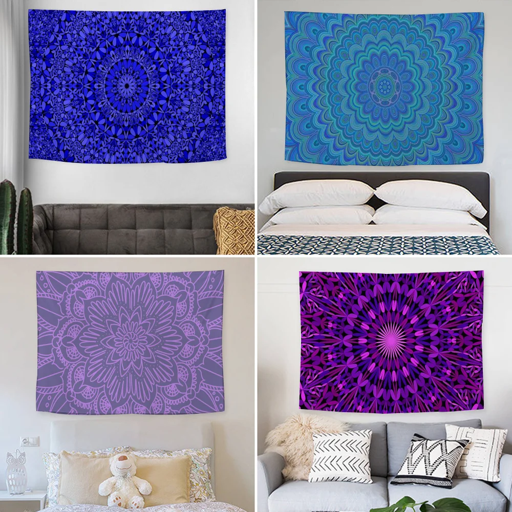 

Mandala Flower Tapestry Decoration party Background Hanging Cloth Bedroom Tapestry Room Decor Aesthetic