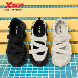 Xtep Women's Casual Shoes 2025 Summer Low-top Thick-soled Height-increasing Breathable Trendy Retro Leisure Shoes 875218320008