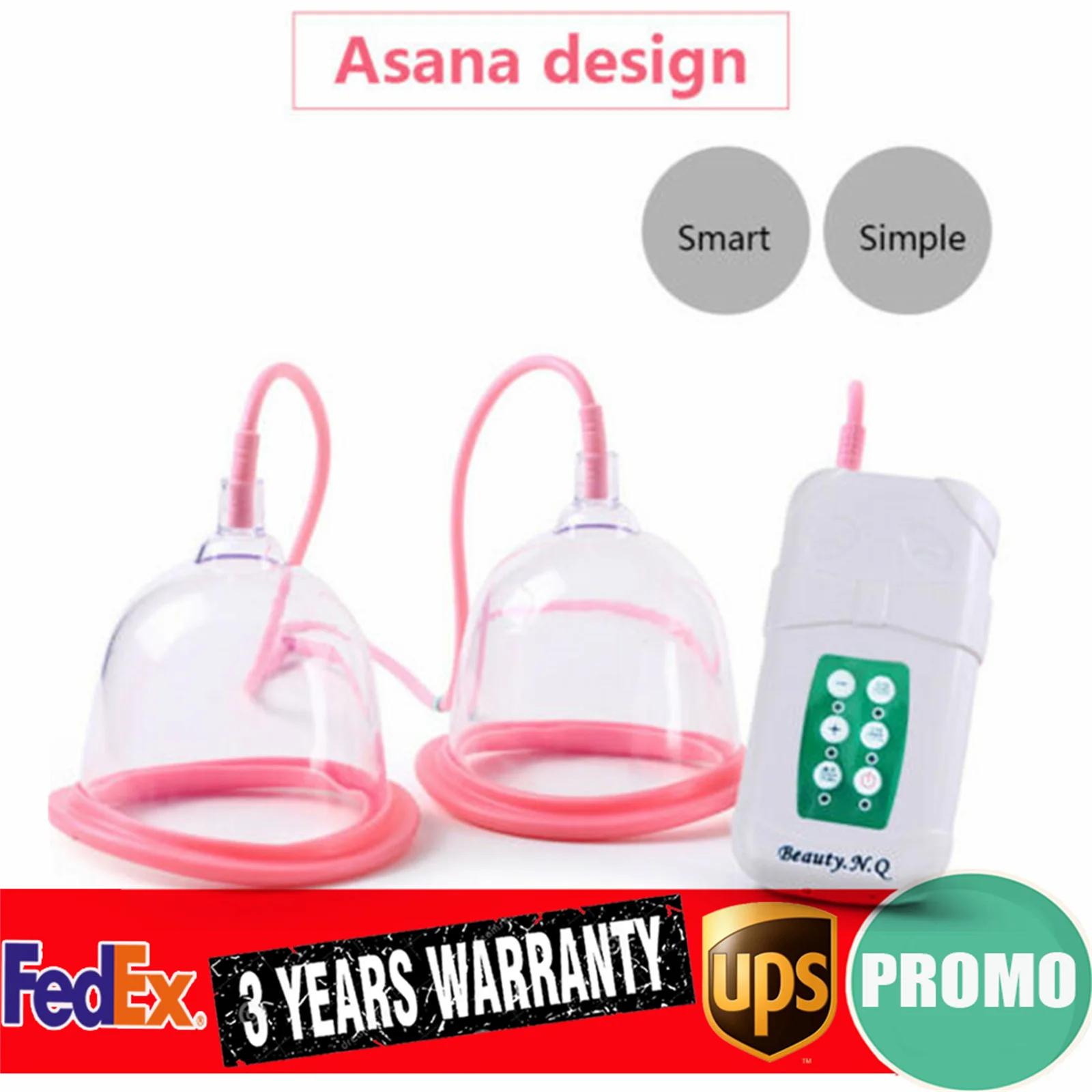 Electric For Womens Cupping Body Massage AB/CD Cups Vacuum Breast Enlargement Pump Butt