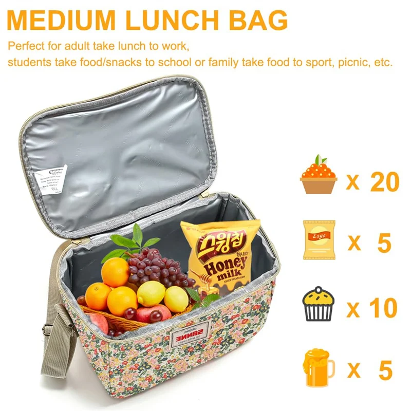 Lunch Box portatile per donna uomo cibo borsa termica impermeabile cibo durevole Picnic Lunch bag Organizer custodia isolata Bento Bag