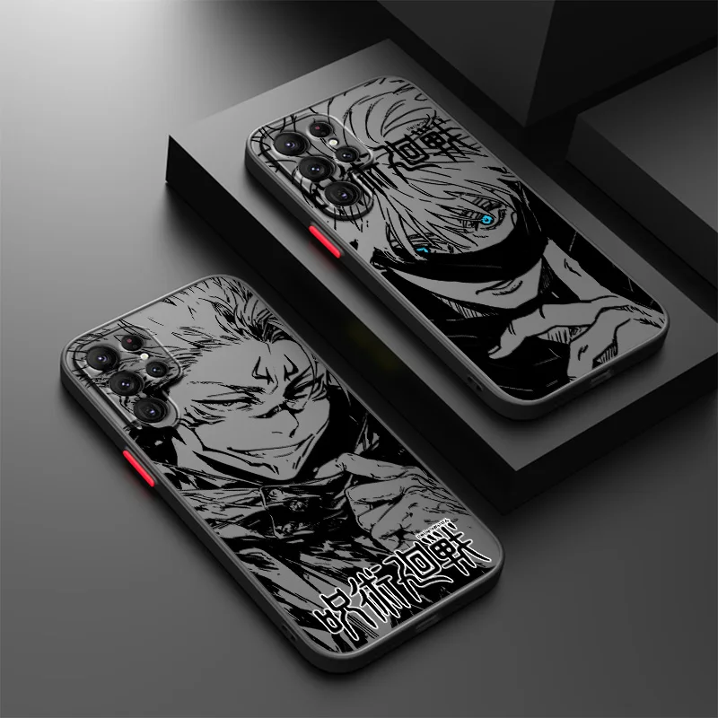 Jujutsu Kaisen Anime For Samsung S25 S24 S23 S22 S21 S20 FE Note 20 10 Ultra Plus Pro Frosted