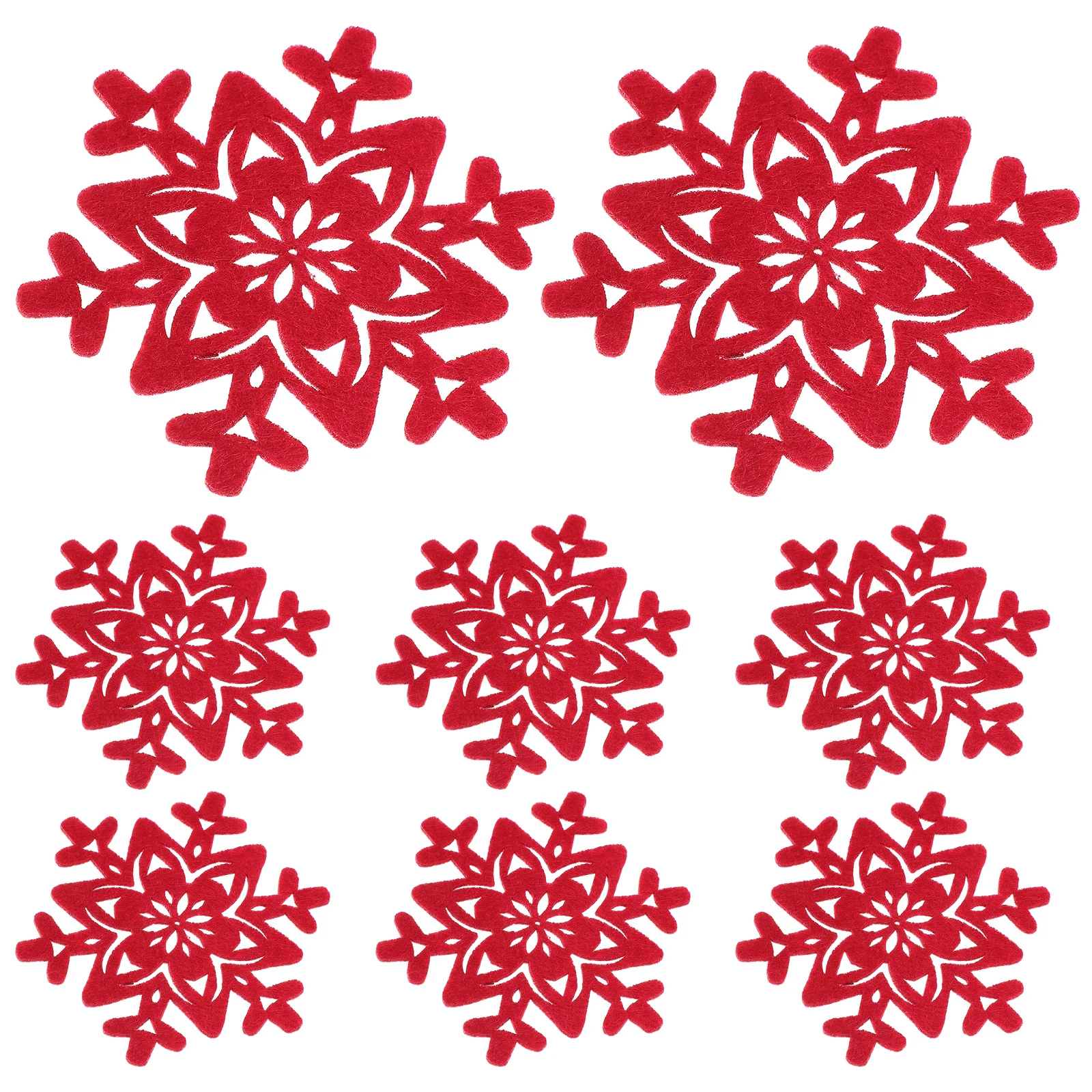 

1Set Christmas Felt Coasters Round Non Slip Cup Mats Heat Insulation Xmas Home Table Decor Cup Mat Felt Coaster
