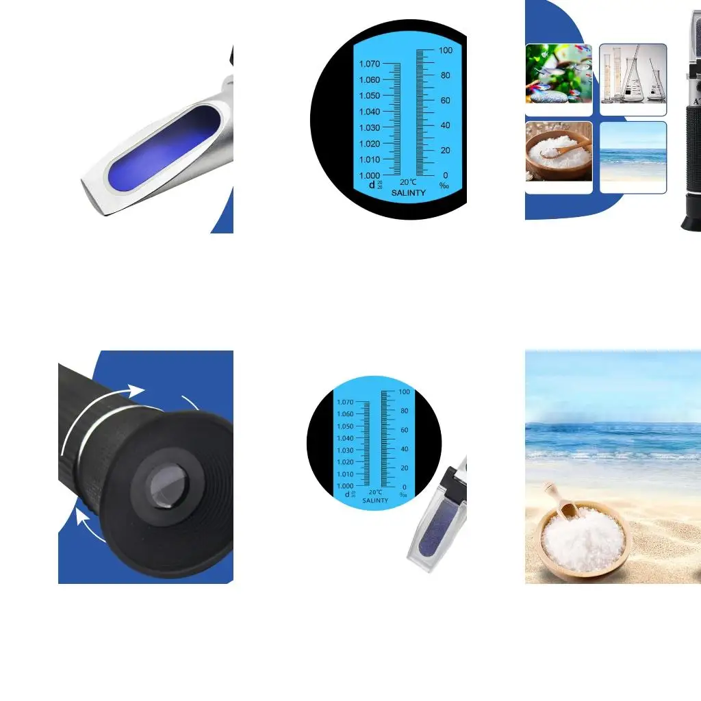

Sea Water Salt Concentration Tester Salinity Refractometer 0 to Salinometer 601C