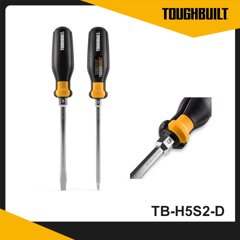 TOUGHBUILT 2-piece screwdriver set, percussion-piercing screwdriver TB-H5S2-D