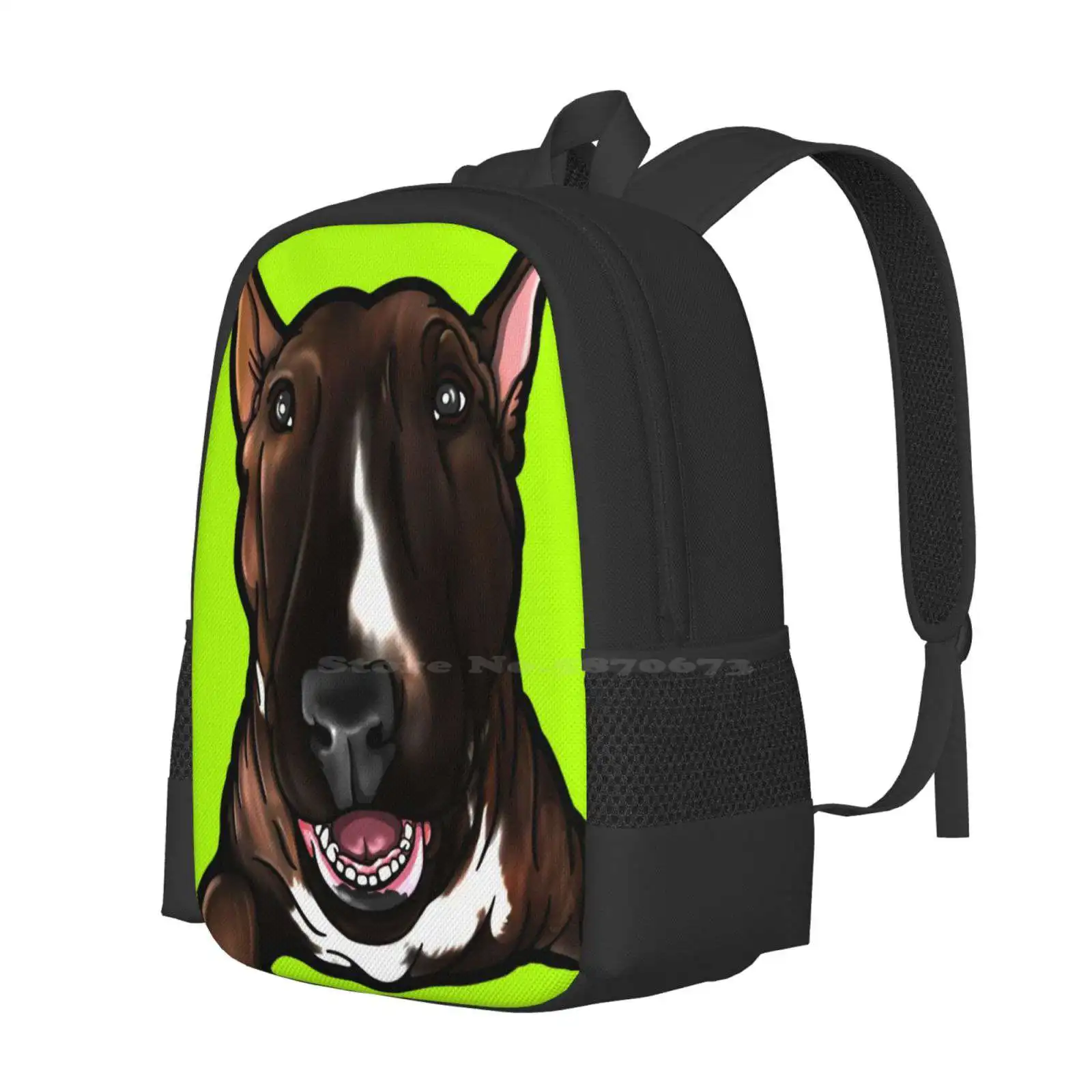 English Bull Terrier Bruce Hot Sale Schoolbag Backpack Fashion Bags English Terrier Bruce Ebt Bully Bullies Dogs Cute Gorgeous