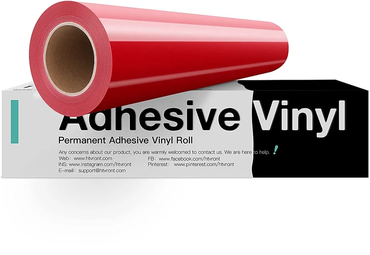 HTVRONT 12"X30ft/30x900cm Multi Colors Permanent Adhesive Vinyl Roll for Cricut Craft Cutter DIY Cup Glass Case Decor Stickers