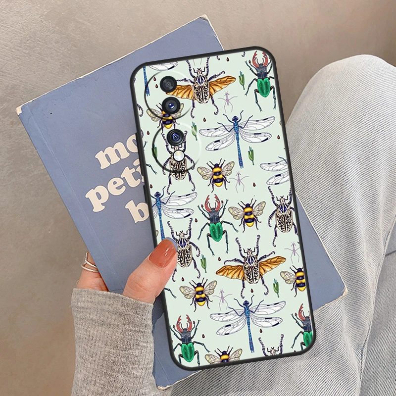 Moths insects botanical butterflies Case For Huawei P40 P20 P30 Lite Nova 9 5T P Smart Honor X9a X7 X8 50 70 Magic5 Pro Cover