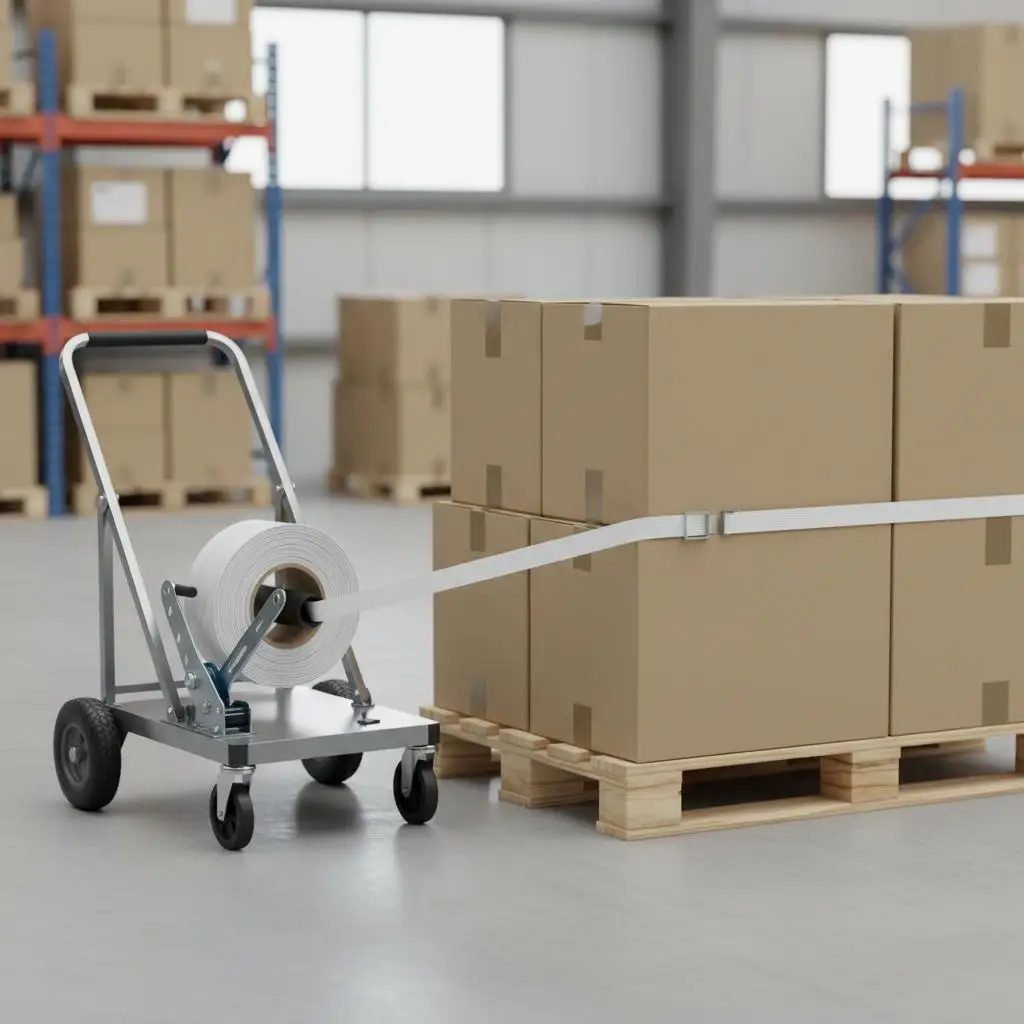 Polyester Cord Strapping 660' x 1/2" x 0.03" For Logistics Warehousing Moving, 882 lbs Breaking Strength Heavy Duty Banding P