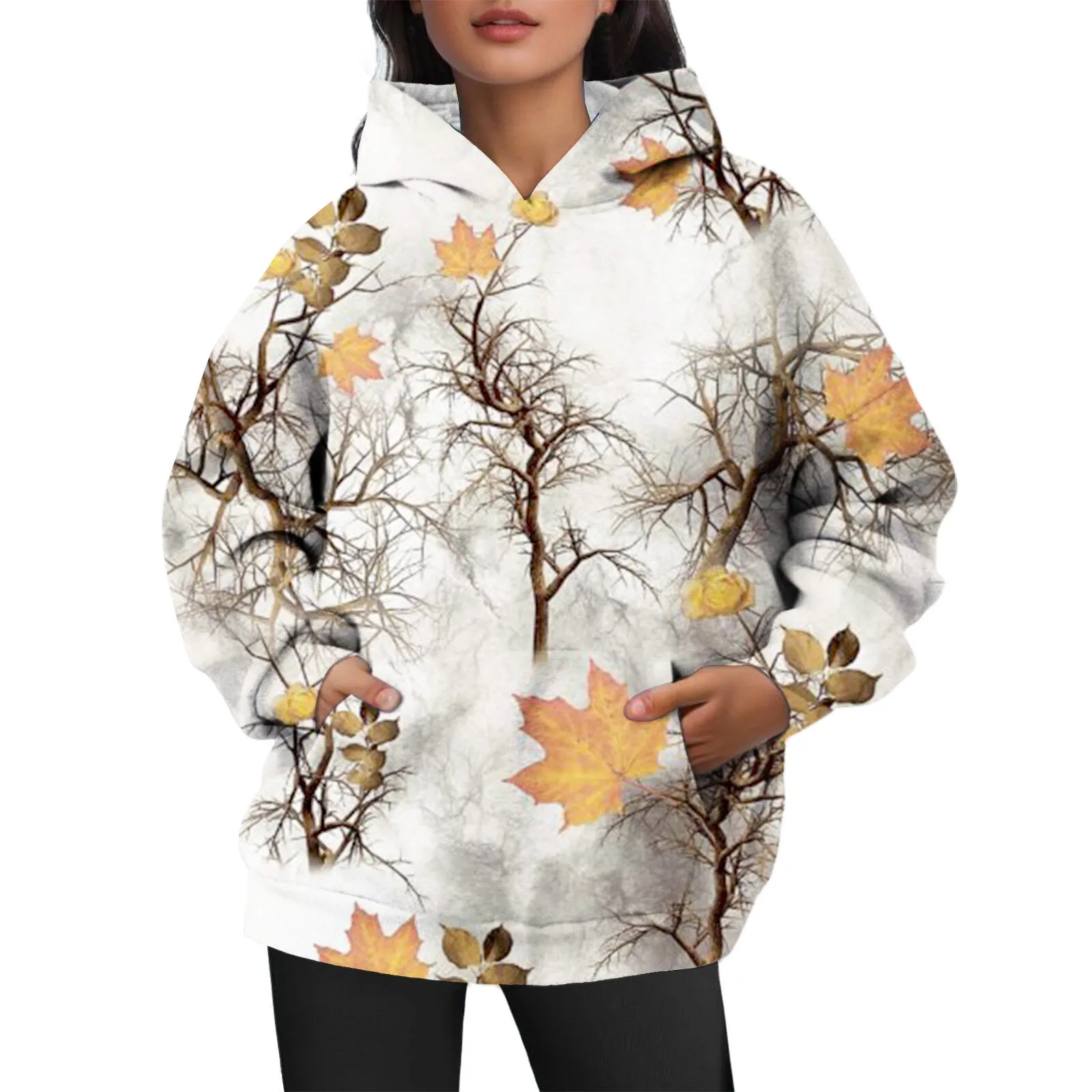 Y2K Trendy Retro Sweatshirt Women\'s Camouflage Print Pattern Pullover Sweatshirt Harajuku Hip-hop Streetwear Oversized Camo Top