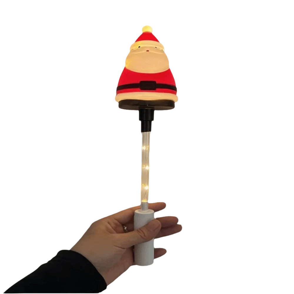 Xmas Props Santa Claus Handheld Glow Stick Snowman Rabbit Light Up Wand Tree Cute Party Light Stick Indoor Decor
