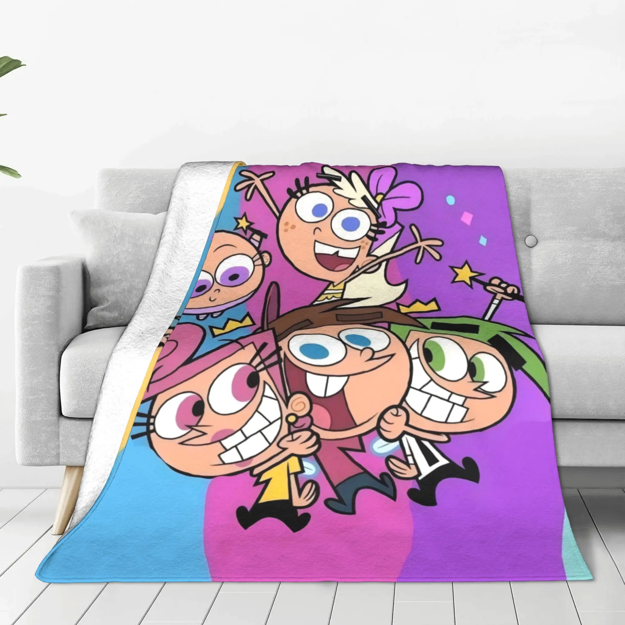 Fairly OddParents Fairly OddParents Blanket Summer Breathable Thin Throw Blankets For Bedding Plush Thin Quilt