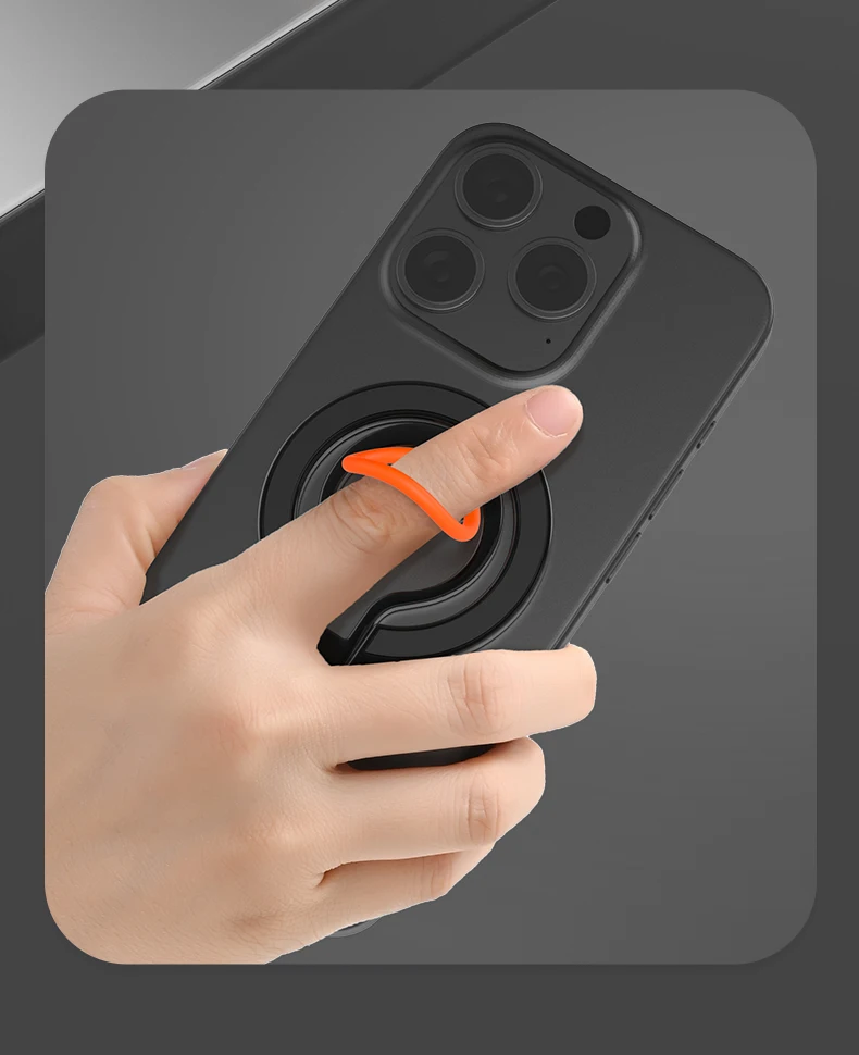 Handy Metall 360° ° Rotations-Fingerring, starker Magnetständer für Magsafe, zusammenklappbarer Magnethalter für iPhone 16, 15, 14, Samsung – Detail 8