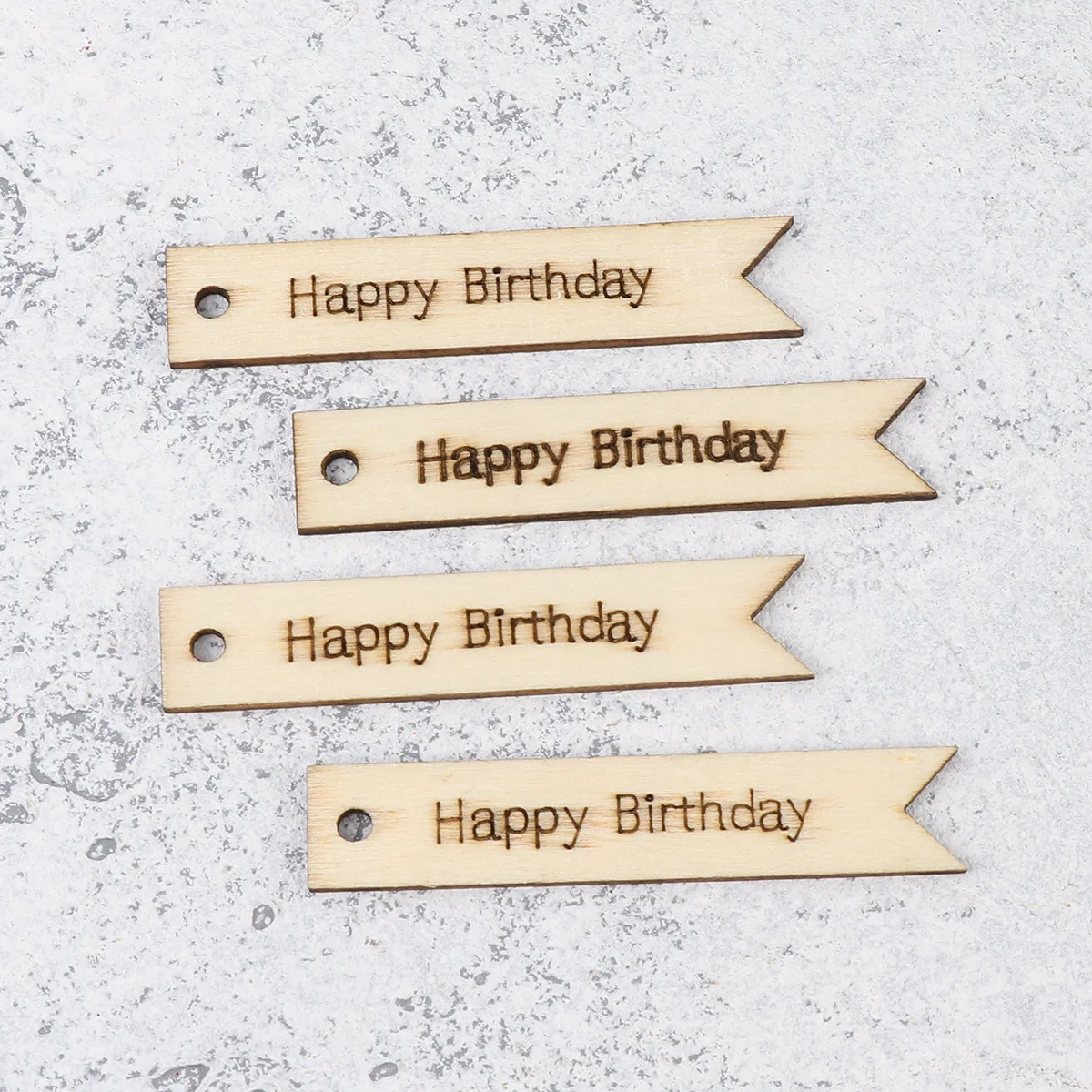 

60Pcs Letter Printing Wooden Cutouts Hanging Tags for DIY Crafts Baby Shower Photo Props Wedding Holiday Decoration Wooden Art