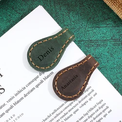 Personalized Memorial Custom Leather Bookmark with Name Magnetic Bookmark Clasp Mother's Father's LOVE Day Birthday Gift
