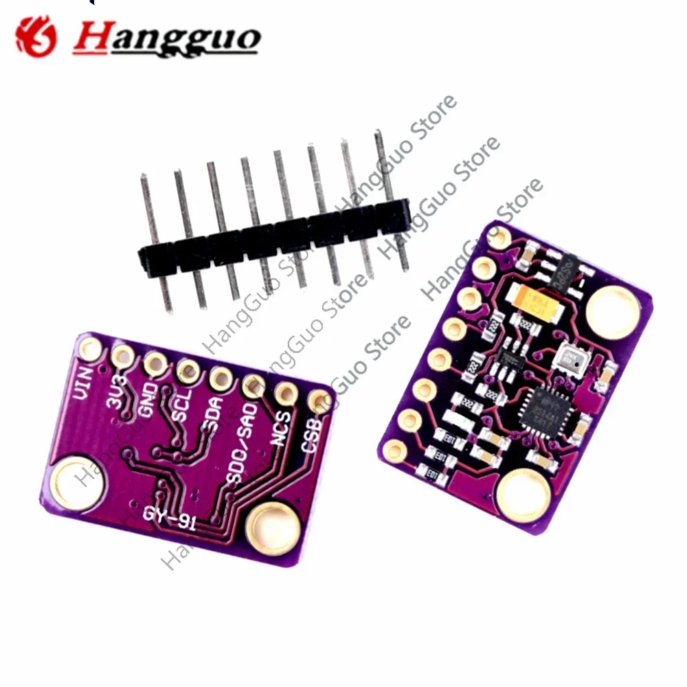MPU-9250 MPU9250 BMP280 CY-91 SPI IIC/I2C 10DOF Acceleration Gyroscope Compass 9-Axis Sensor Board Module GY-91 For Arduino 3-5V