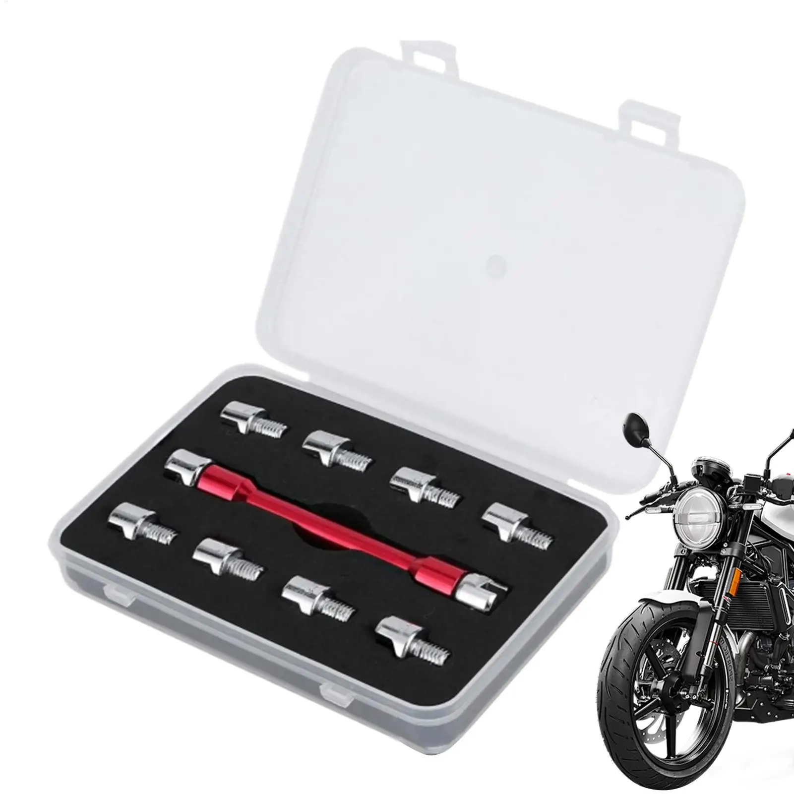 

Motorcycle Spoke Wrench Set 5-6.8mm, Non-Slip Repair Tool for Wheel Tuning & Maintenance Essential for Roadside Garage Workshop