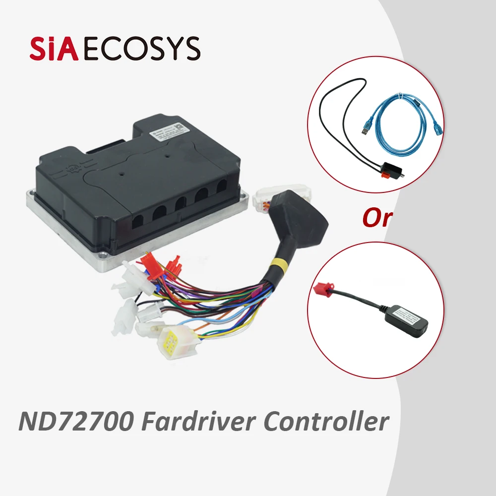ND72700 Fardriver Controller 700A 390A E-Motorcycle Programmable Controller With Bluetooth or USB Cable For 6000-10KW Motor