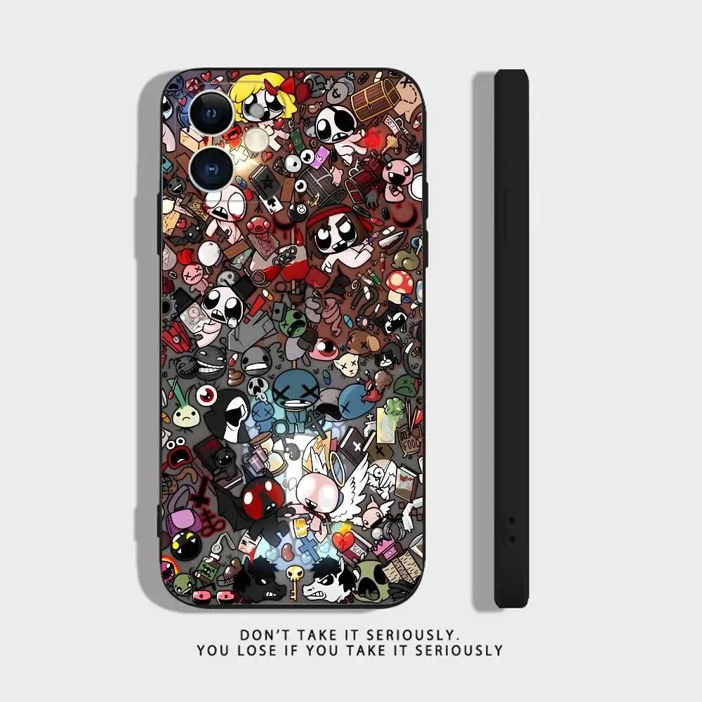 Cool The Binding of Isaac For iPhone 17,16,15,14,13,12,11,Pro,X,XS,Max,XR,Plus,Mini Soft Silicone Phone Case Black Shockproof view 3
