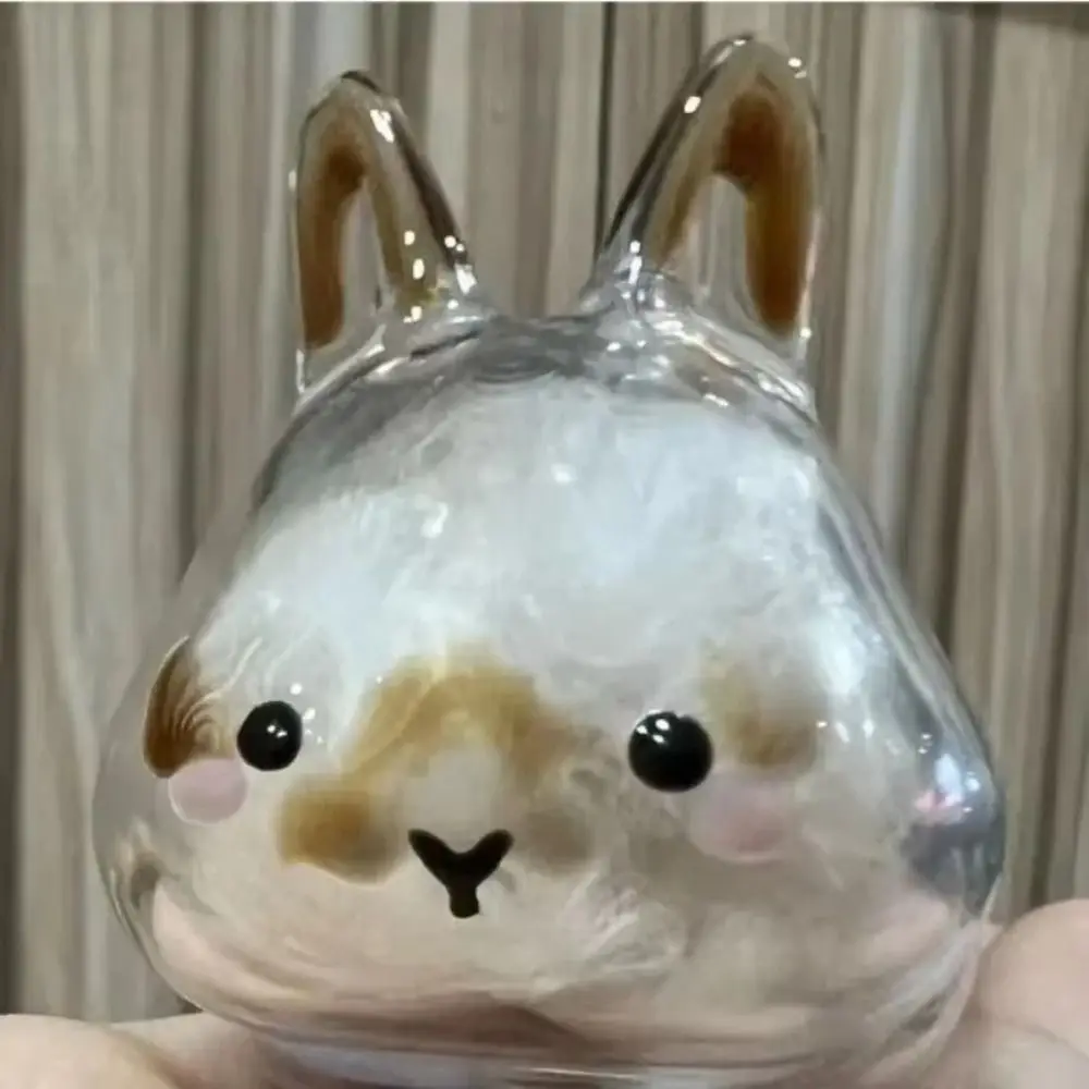 Transparent Pet Hair Storage Keychain Keyrings Memorial Organizer Pendant Rabbit Hair Collector Hair Container Animal