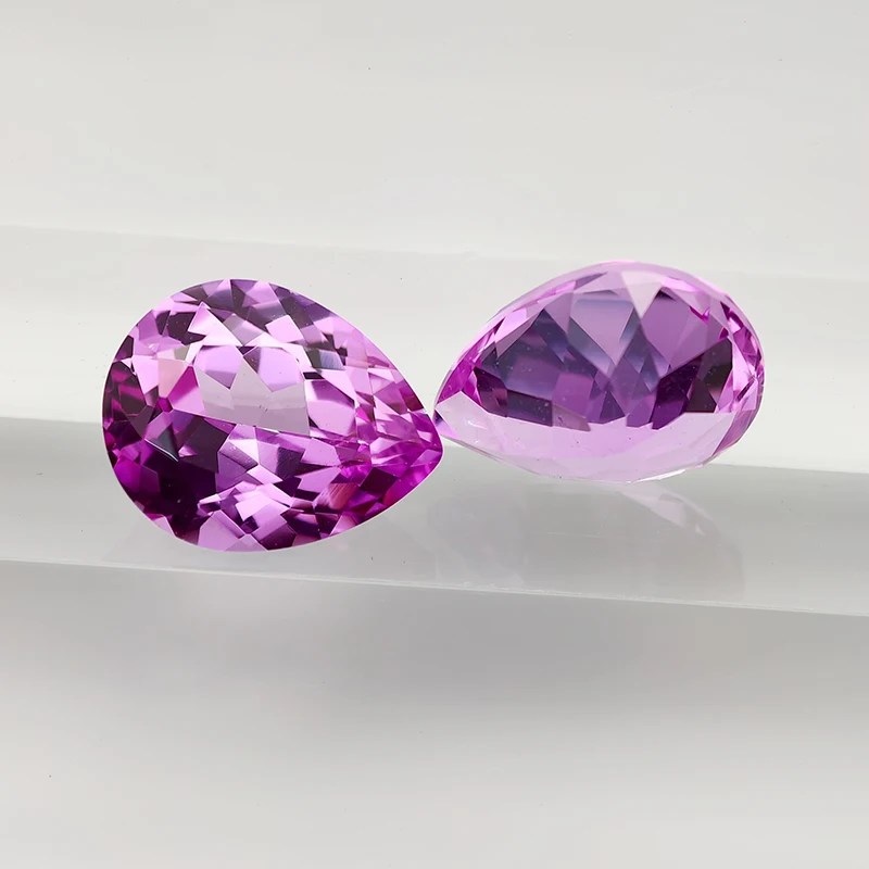 

New Pink Sapphire Pear Cut 5A Cutting Corundum Gemstone Stones Loose Gemstones for Making Jewelry DIY