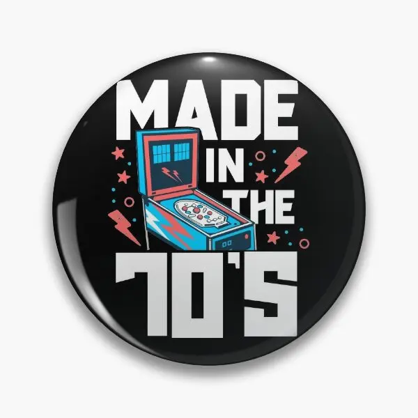 Made In The 70S Ball Shirt For Men Retro  Soft Button Pin Lover Cartoon Women Collar Badge Gift Clothes Fashion Creative Hat