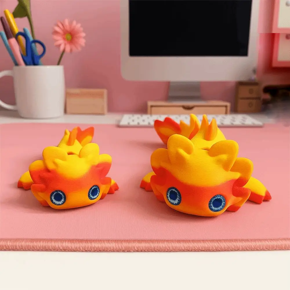 멀티 조인트 디자인 3D 프린팅 뉴트 피규어 시뮬레이션 눈 움직이는 부품 멀티 조인트 움직이는 피규어 사실적인 3D 프린팅