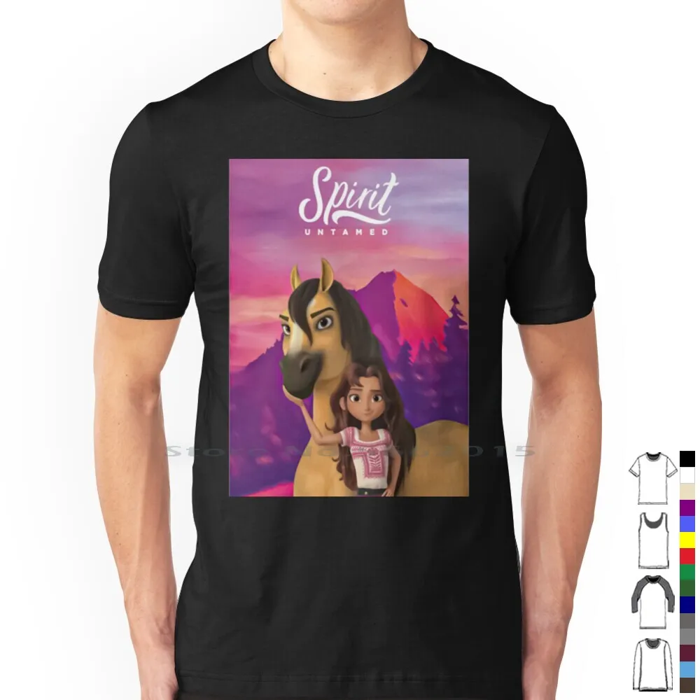 Spirit : Untamed V3 T Shirt 100% Cotton Spirit Untamed Marsai Mckenna Grace Walton Goggins Andre Braugher Julianne Moore Jake