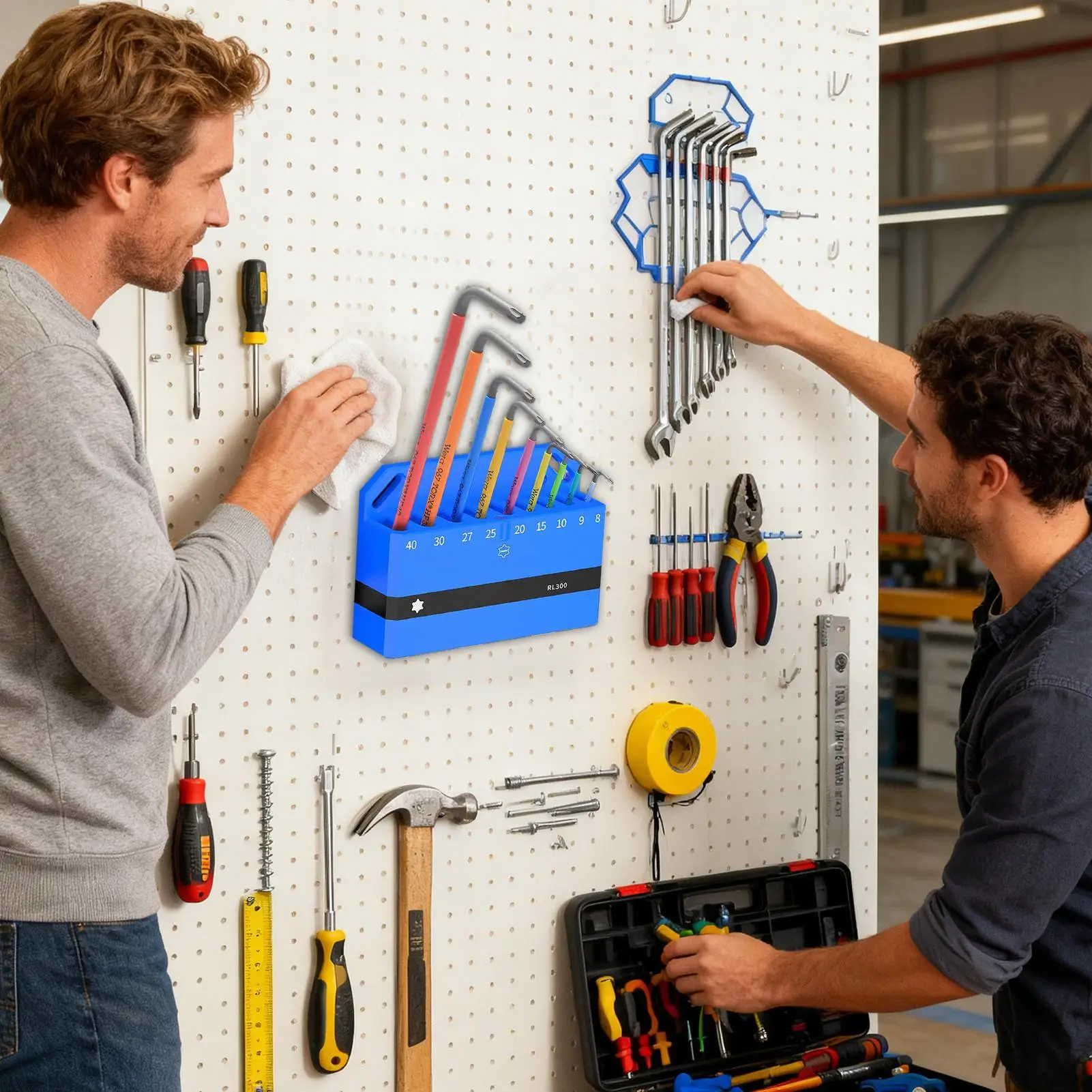 

Magnetic Wrench Holder Tool Storage Rack Wrench Rack For Bike Hex Spanner Repair Tool Wall Organization Display Garage Workshop