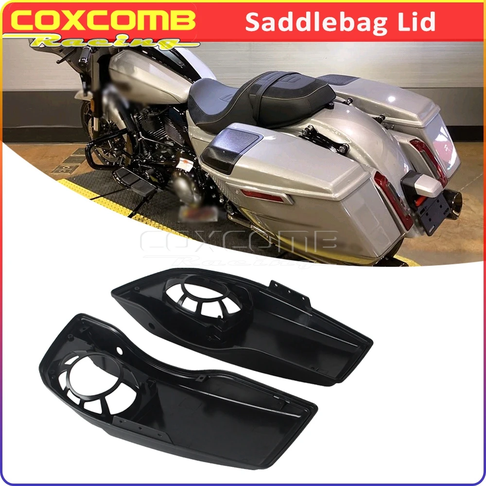 

Luggage Hard Lid Motorcycle Side Saddlebags Lids Shield For Harley Touring Street Glide FLHX CVO FLHXSE Ultra FLHXU 2023 2024-25
