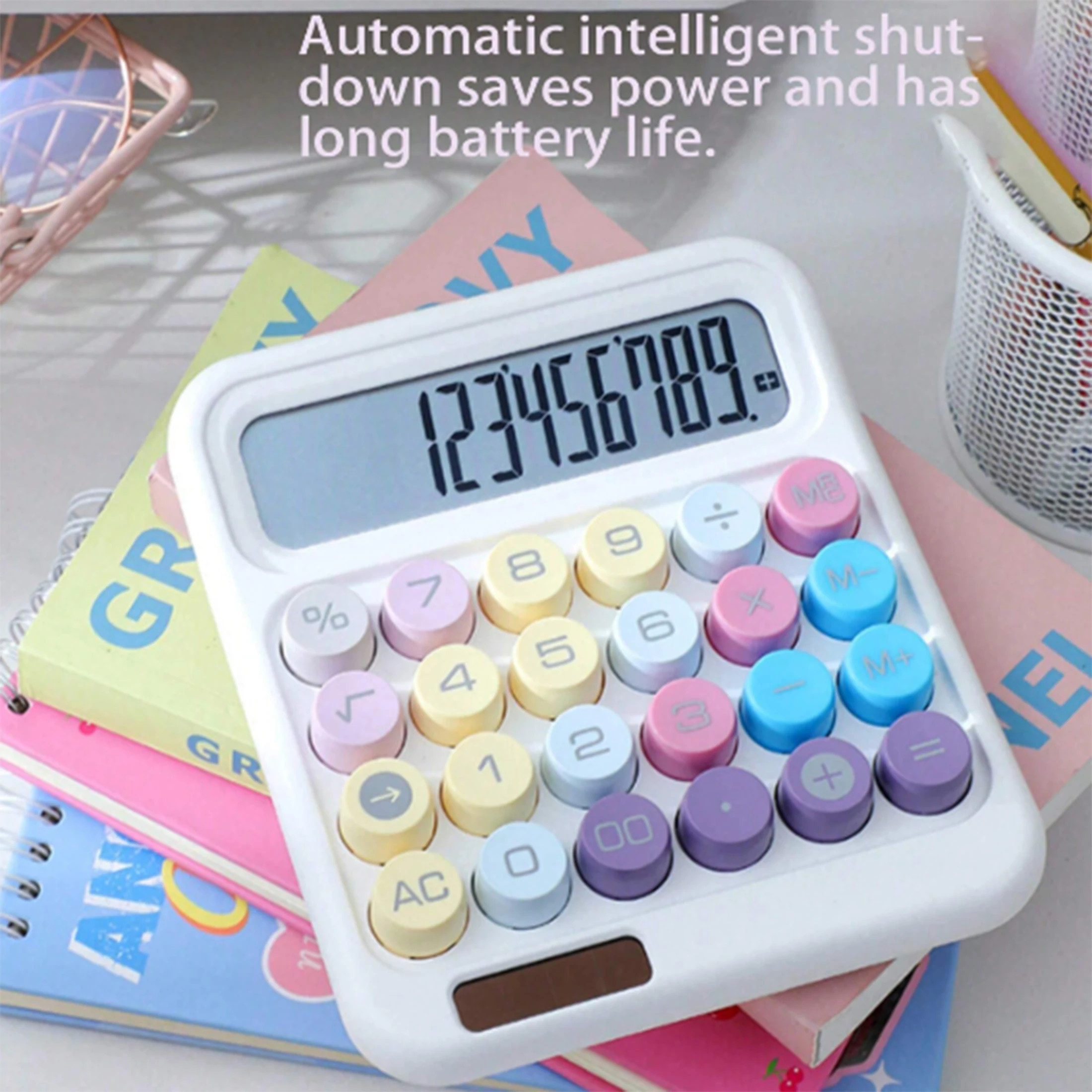 1 آلة حاسبة احترافية، مادة ABS متينة، سطح أملس، تعمل بالبطارية، أداة حسابية دقيقة #4
