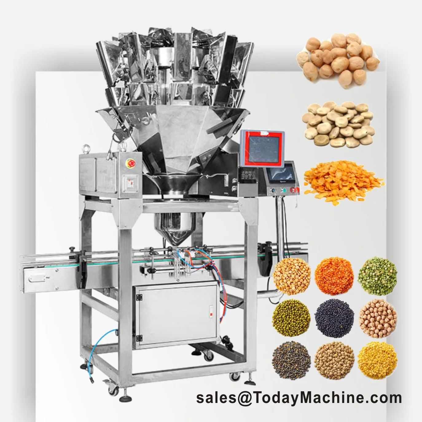 Mixing Weigher 24 Heads Weigher Nuts Snacks Beans Candies Chips Automatic Weighing Filling Packing Machine