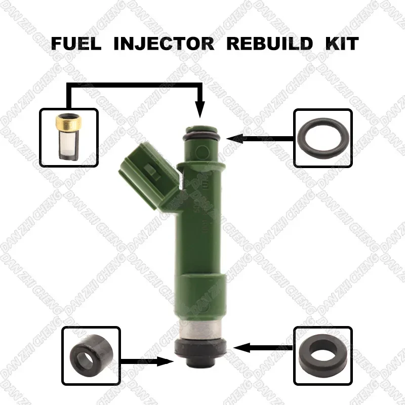 Fuel Injectors Seals O-Ring Repair Filters for Toyota 3RZFE HILUX PRADO 2.7 Turbo 1001-87k80 1001-87k81